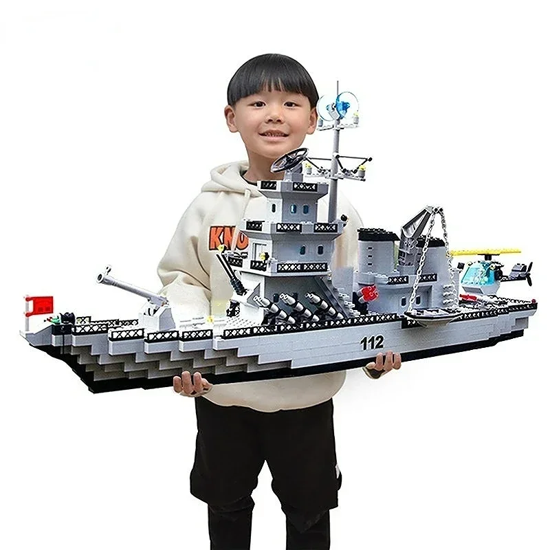 

Military Building Blocks Mechanical Warship Construction Airplane Battleship Bricks Model Toys for Boys Girls Christmas
