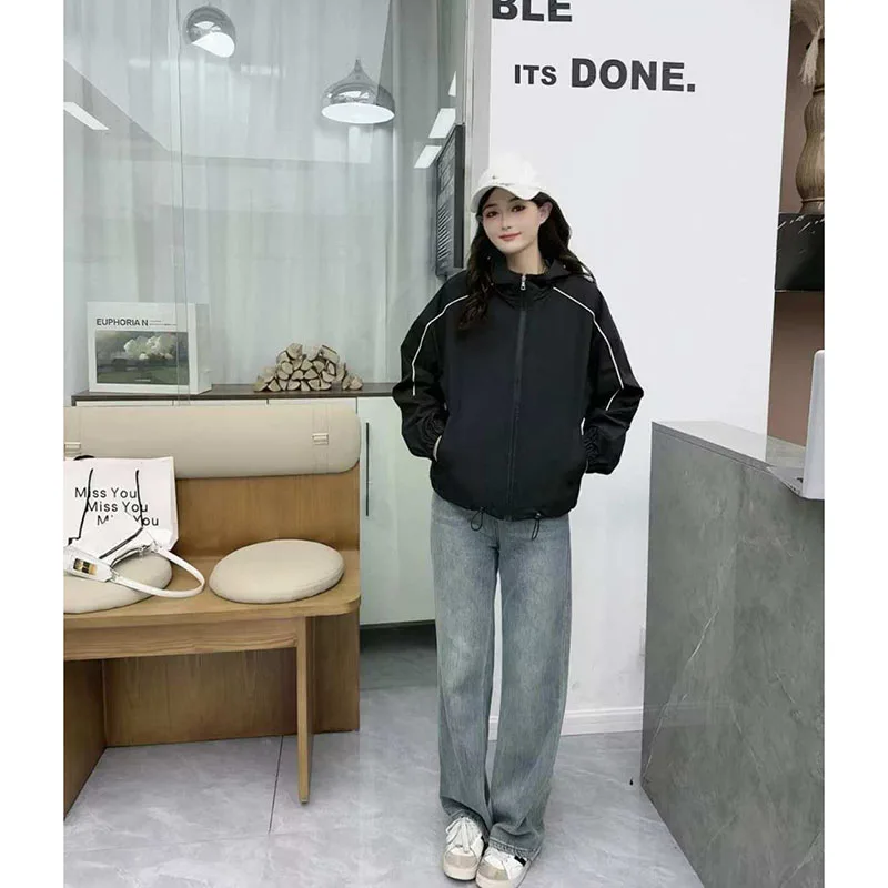 

2025 Spring Autumn New Women's Fashion Coat Short Trench Windbreaker Casual Female Jacket Joker Trench Trench Coat Overwear