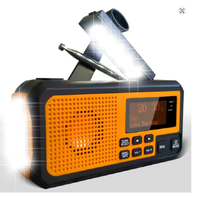 For Spanish Christmas Gift Emergency Solar Power Radio Hand Crank Charging AM/FM SOS Alarm Radio Led Read Flashlight power bank