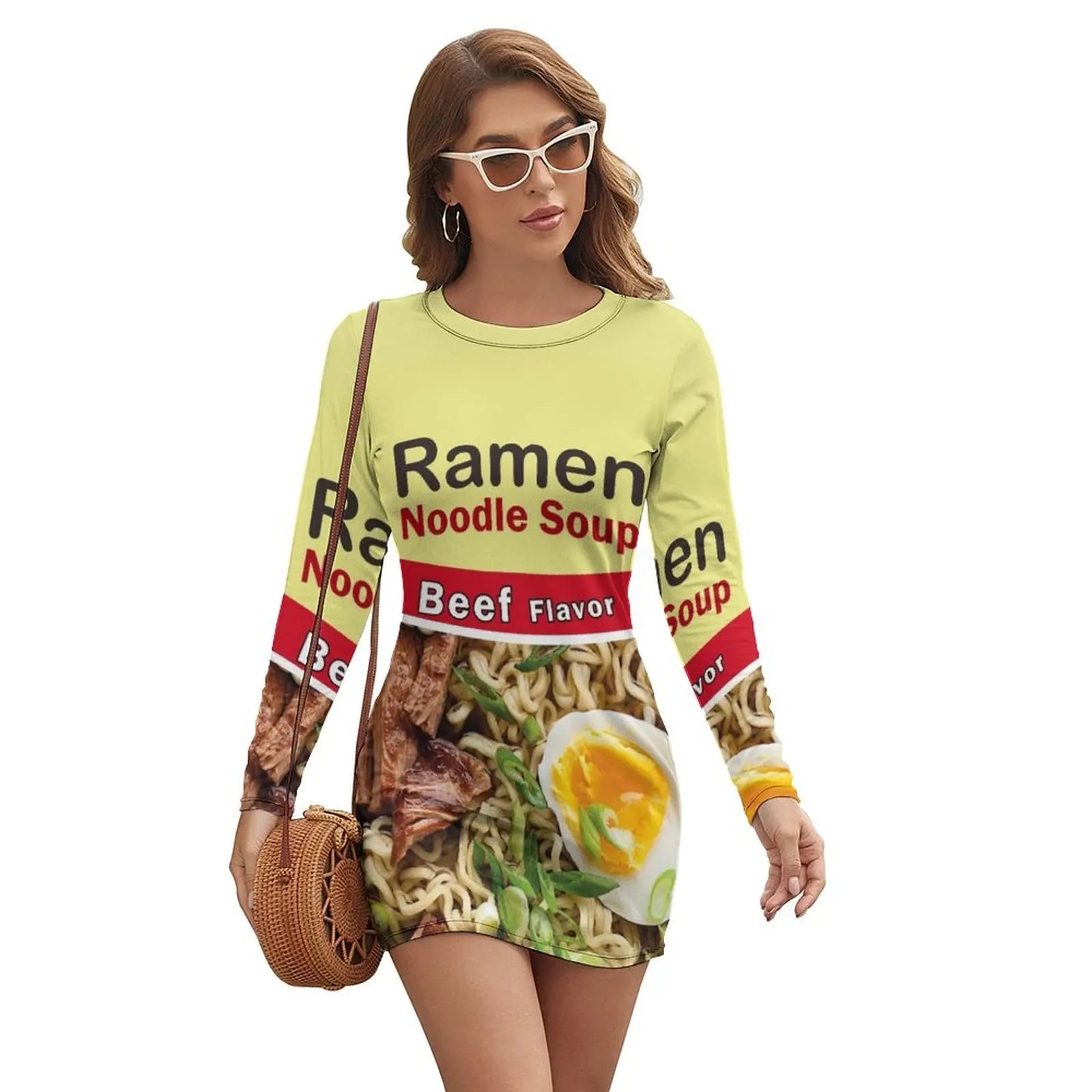 

Beef Ramen Noodles Is Life Long-sleeved Dress Prom gown clothes for woman Evening gown prom dresses