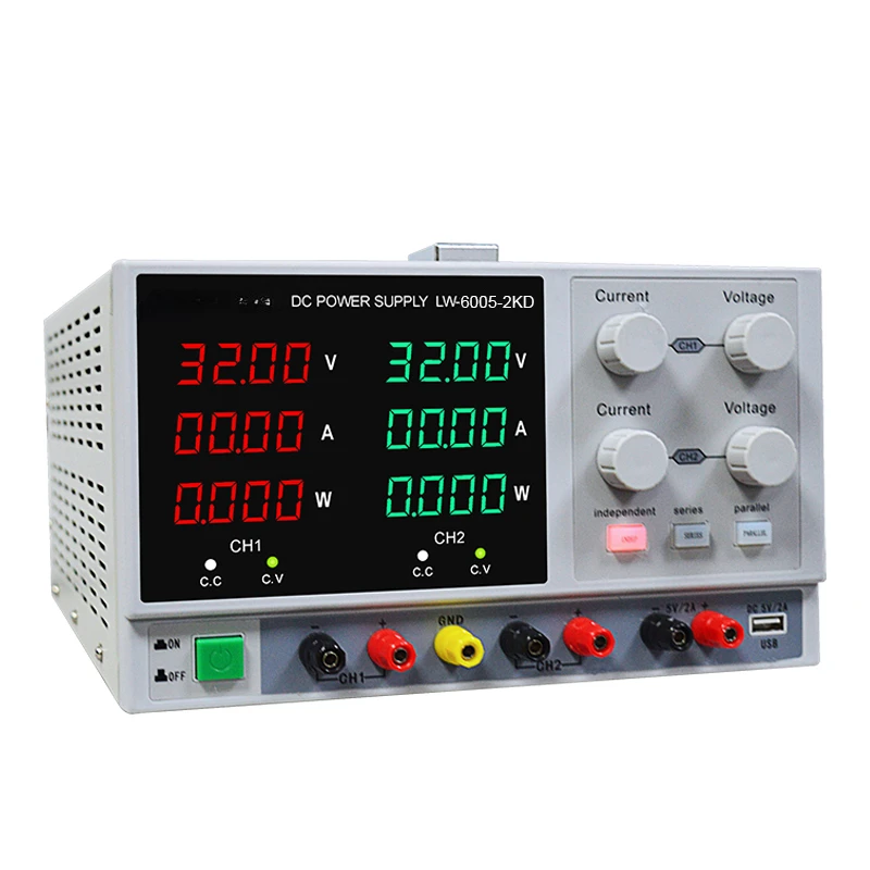 LW-6005-2KD 60V 5A Adjustable Switching Regulated DC Bench Linear Power Supply With Battery Charging 5V2A USB Output