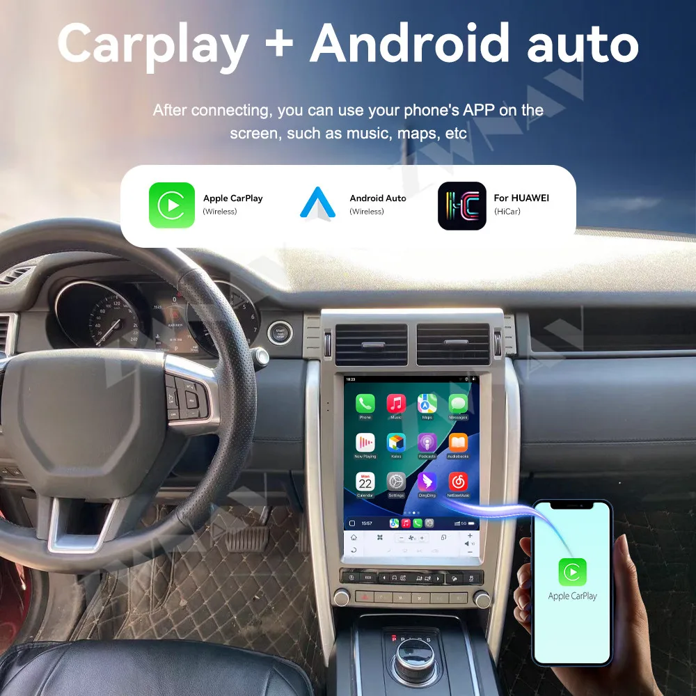 

12,1-дюймовый сенсорный экран для Land Rover Discovery Sport 2016-2020 Android 14 GPS-навигация WIFI 4G Carplay Автомобильный мультимедийный плеер