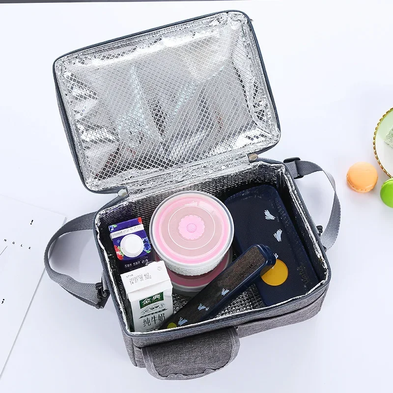 Borsa per il pranzo borsa termica isolata riutilizzabile donna uomo multifunzionale 8L Cooler e Warm Keeping Lunch Box impermeabile a tenuta stagna