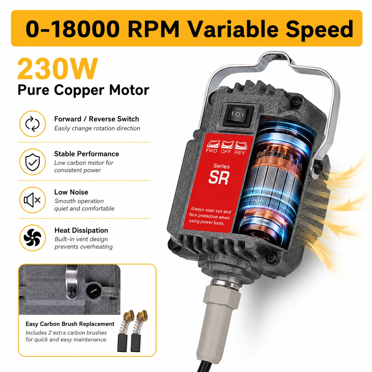 230W Flex-Shaft Jewellery Rotary Tool — product information 5