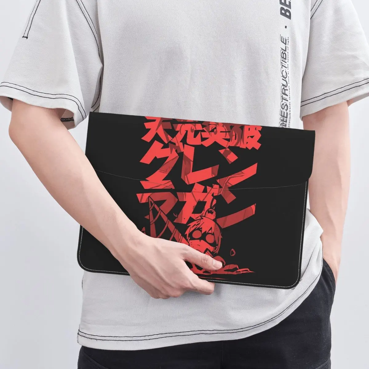 Dig Dig Digger Magenta Tengen Toppa Gurren Lagann PU Leather Horizontal Laptop Sleeve Shockproof Soft Lining Notebook Case 13 In