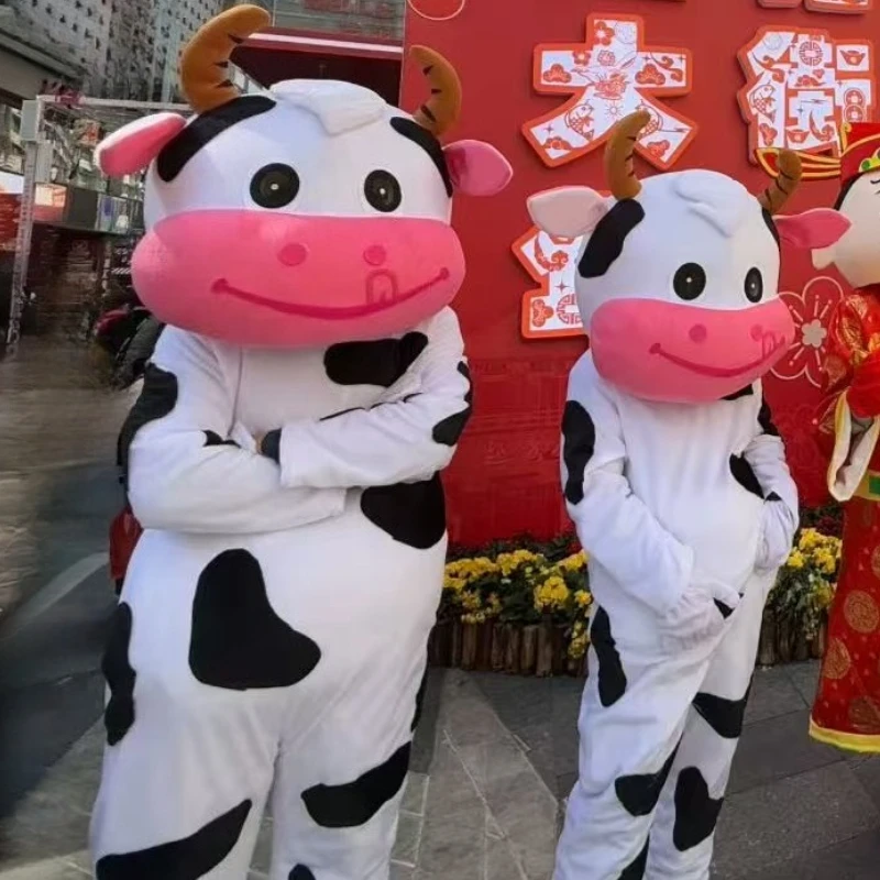 

Cosplay Dairy Cow Milk Cows Cartoon Character Mascot Costume Advertising Ceremony Fancy Dress Party Animal Carnival Perform Prop