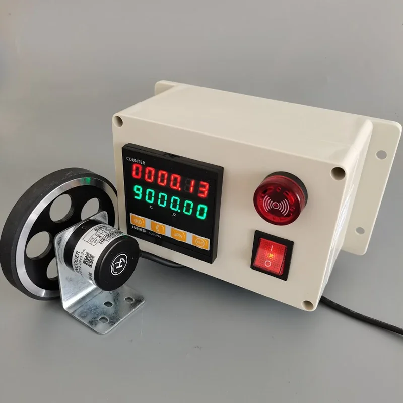 12v/24v/220v display digital eletrônico marcador automático comprimento medição equipamento de teste SCN-P62 rolo medidor contador
