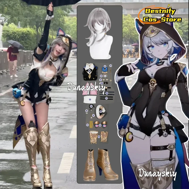 

CosplayCipher Cosplay Honkai: Star Rail Costume Women's Jumpsuit Unique Tail Prop Bodysuit Halloween Costume Zentai Suit Wig Sho