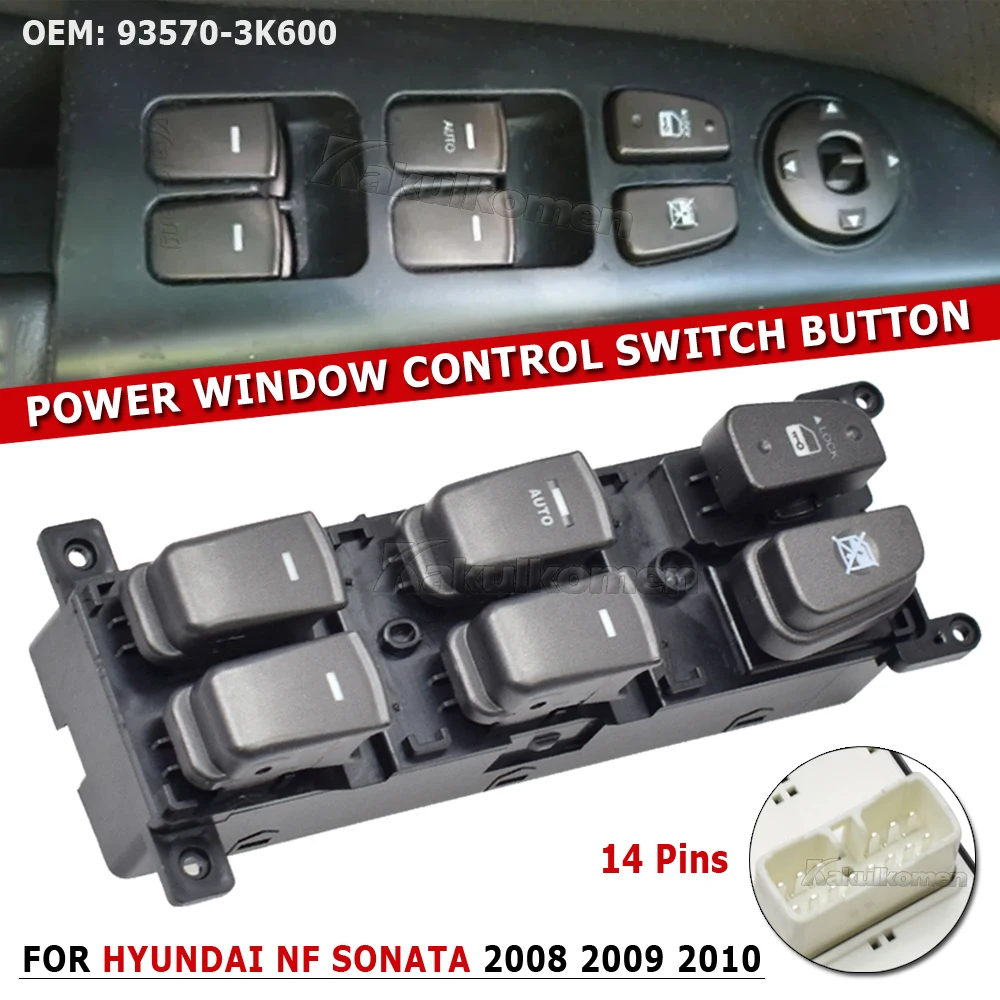 

Window Lifter switch driver's side 93570-3K600 935703K600 For Hyundai NF Sonata 2008 2009 2010 car-styling
