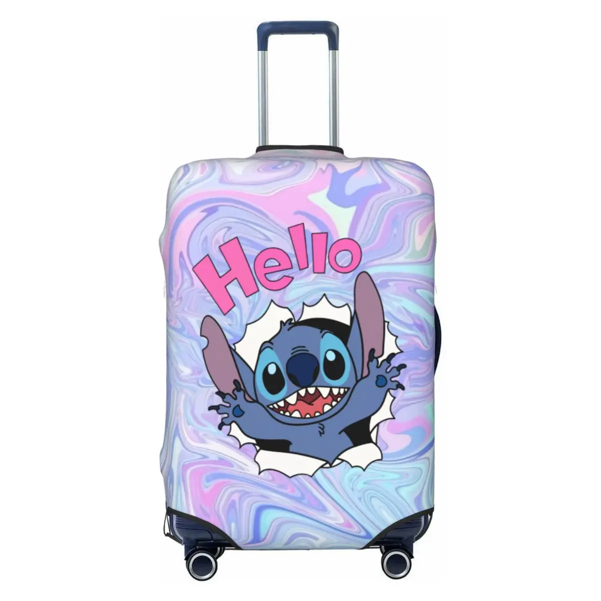 

Custom Hello Stitch Luggage Cover Protector Cute Cartoon Monster Travel Suitcase Protective Cover for 18-32 Inch