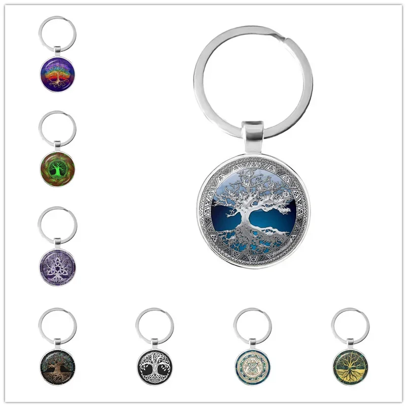 

Charm Black Retro tree of Life Key Rings Keychains