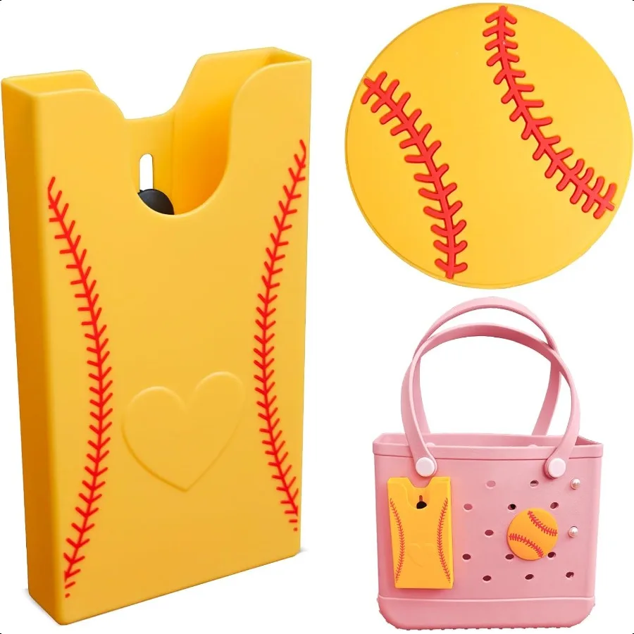 

Softball Theme Phone Holder for Bogg Bag Simply Southern With 1 CharmOrganizer Accories Inserts Compatible With Most Brands Siz