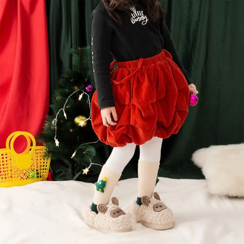 Cute Cotton Children Christmas Socks Santa Claus Doll Cartoon Hosiery Korean Style Christmas Tree Mid-Tube Socks Toddle