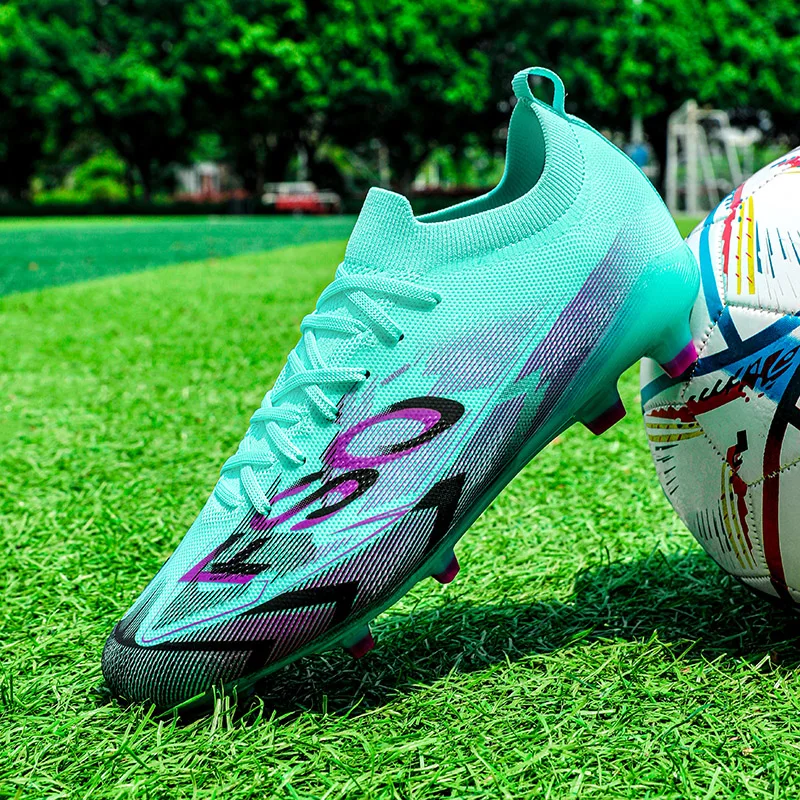 

New Men Soccer Shoes FG Ultralight Soccer Match Long Spikes Non-Slip Cleats Football Boots Outdoor Training Shoes Drop Shipping