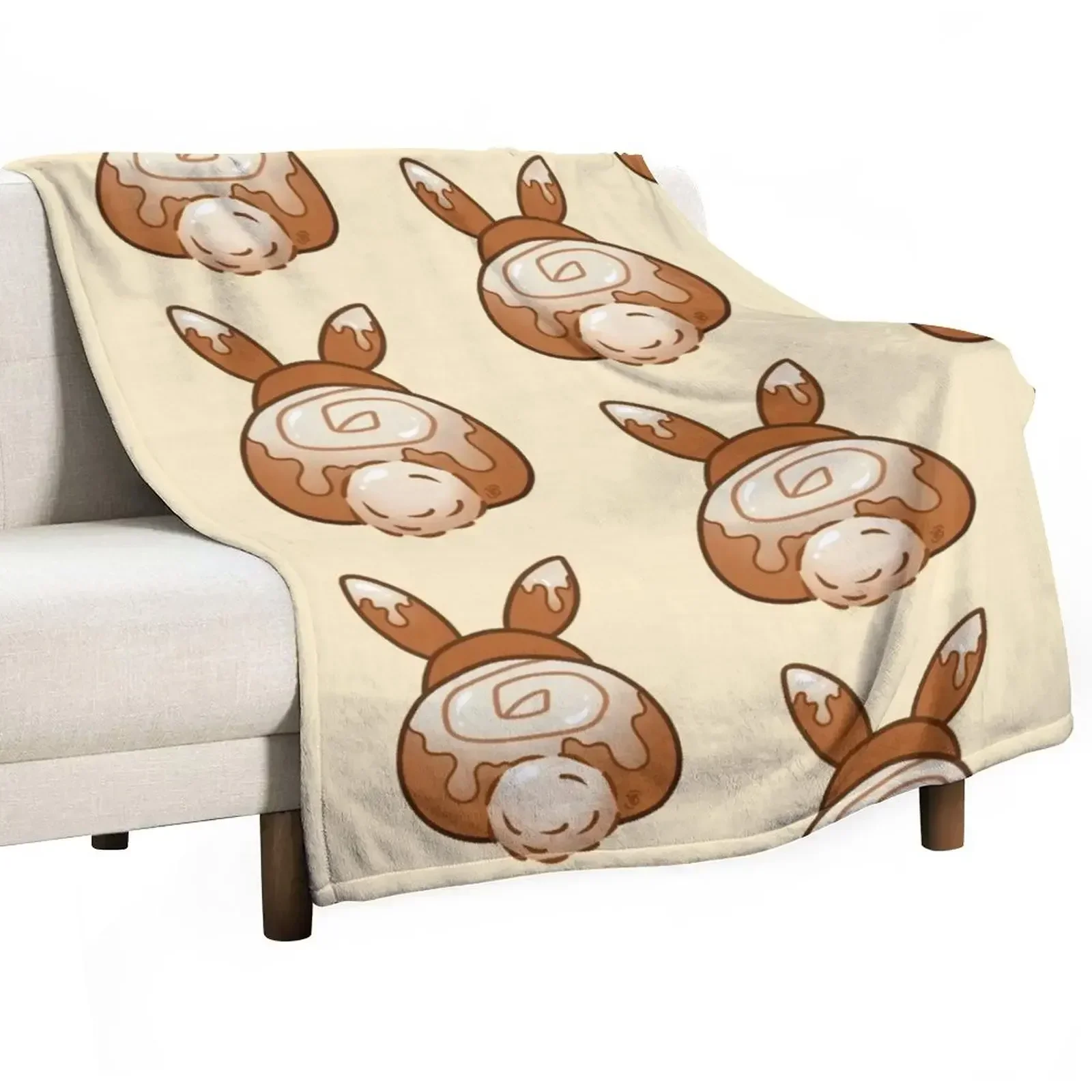 

Cinnamon Bunny Throw Blanket Luxury Designer Shaggy Cute Blankets