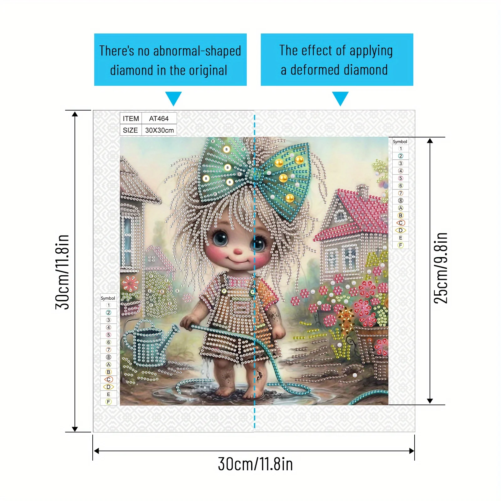 DIY Bow girl 5D Special Shape Diamond Art Kits for Beginners,Diamond Art Painting Kits for Home Wall Decoration Gift