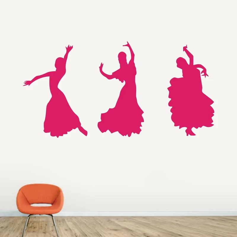 Grote Maat Gratis Verzending Liefde Ballet Dansen Ballet Meisjes Flats Wall Art Decals Stickers, ballet Cijfers Stickers