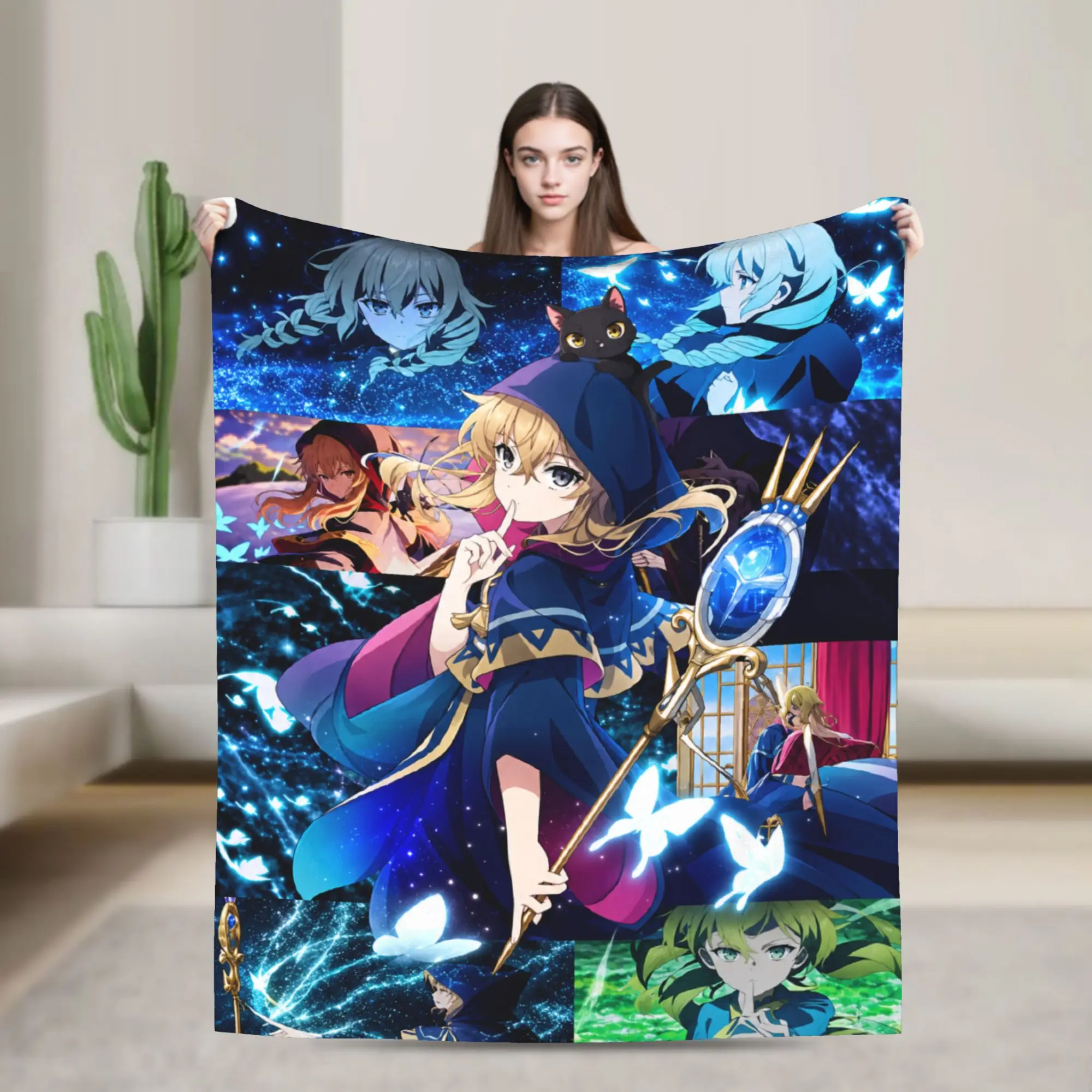 Lilia I Started Being the World’s Strongest Witch Blanket Warm Plush Bedding Throws For Bedroom Flannel Bedspread Bed Cover
