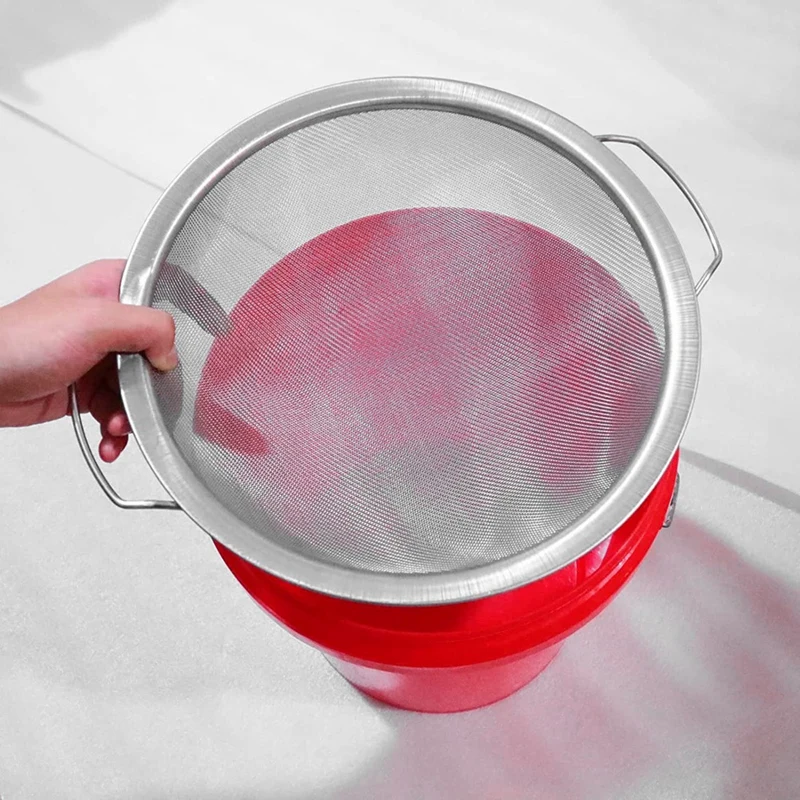 Paint Strainer Mesh Stainless Steel Paint Emulsion Honey Funnel Filter Cover Filter Tool Product 60-Mesh 11.4Inch Width