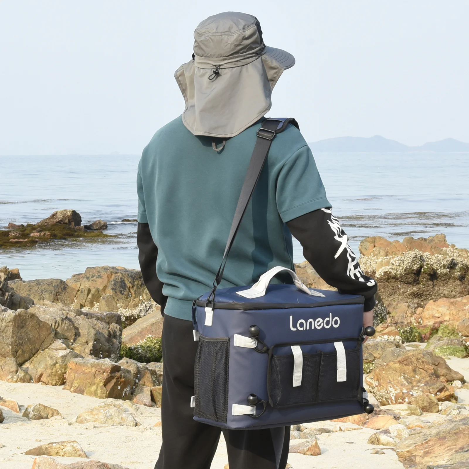 

20/36 cans of insulated soft and cold lunch bag, foldable large leak proof camping bag, suitable for travel, camping, kayaking