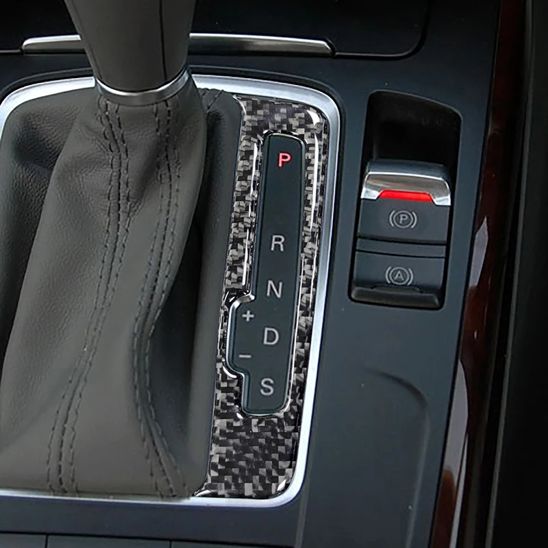 سيارة ألياف الكربون وحدة التحكم ناقل الحركة لوحة تعليمات الإطار الكسوة لأودي A4 B8 2009-2016 اكسسوارات الديكور الداخلي ملصق