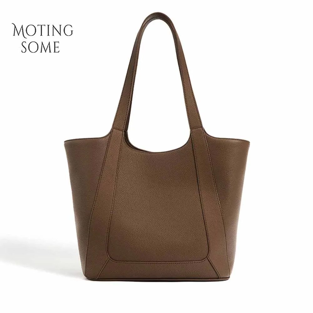 

Motingsome New Designer Bags Luxury Cow Leather Woman Bags Retro Casual Tote for Lady Offcie Daily Handbags and Purses 2023 New