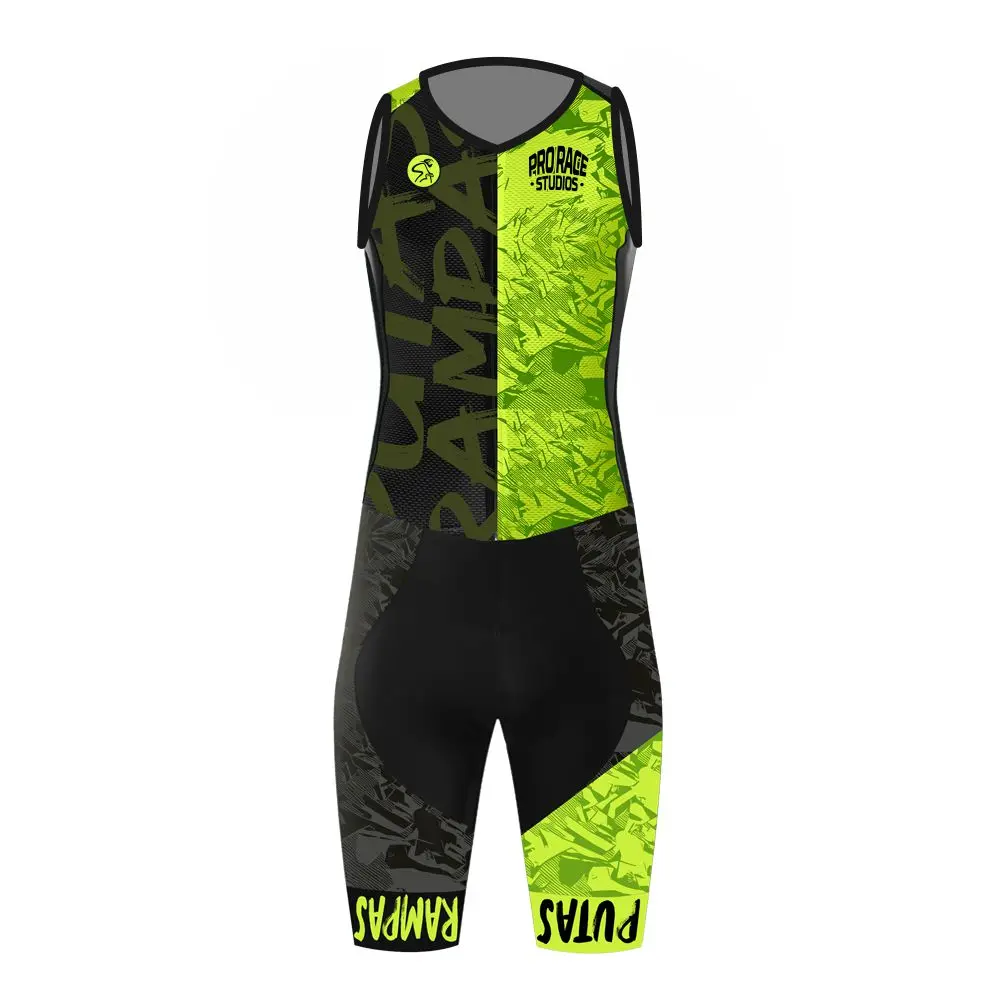 Pro Race Trisuit Men\'s Summer Sleevless Triathlon One-Piece Clothing Swimming Cycling Running Skinsuit RightTrack Apparel