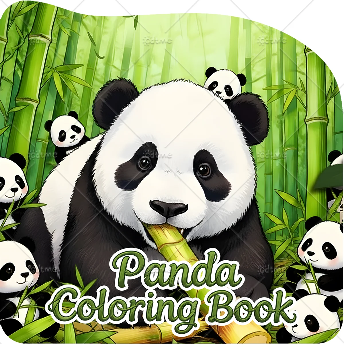 Panda Bold-easy Malbuch mit unregelmäßigen Mustern für Erwachsene, niedliches Zeichenbuch, perfektes Geschenk für Party und Geburtstag