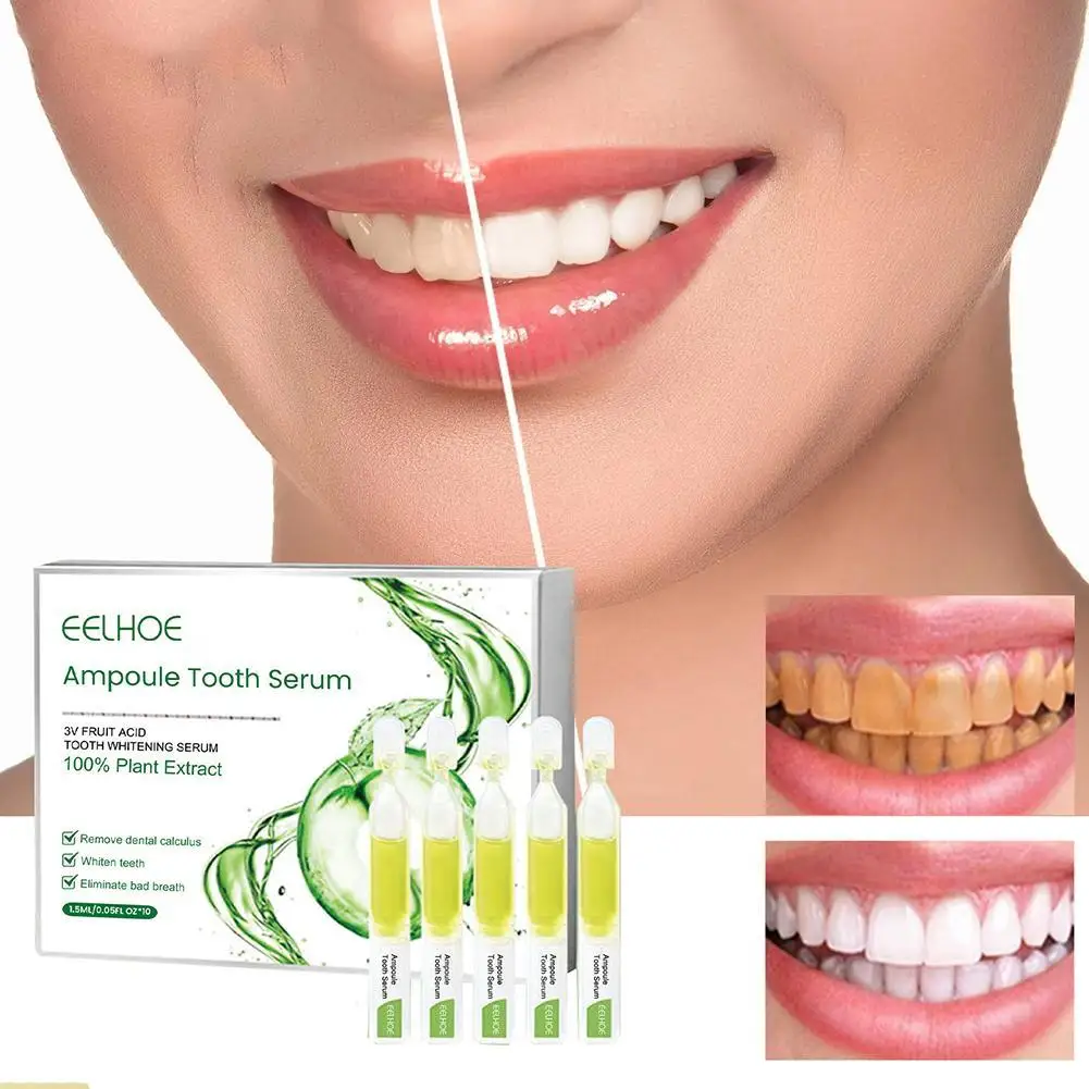 Eelhoe Ampoule Tooth Serum 3V Fruit Acid Teeth Whitening EssenceAmpoule Essence Toothpaste Teeth Whitening Essence