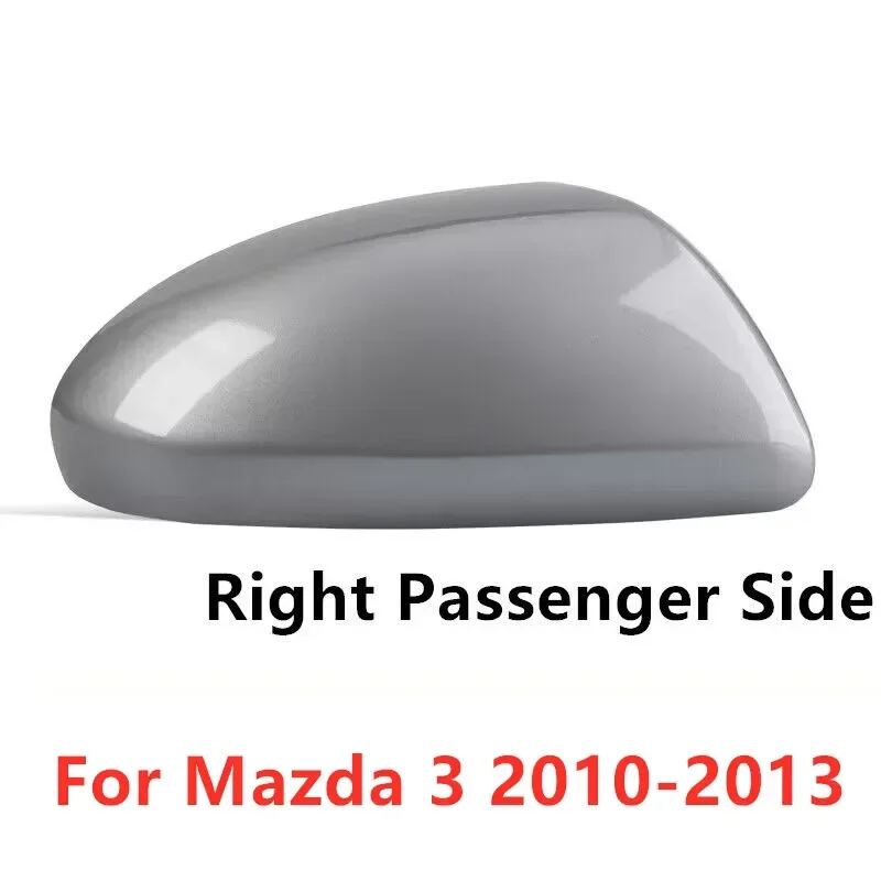 

1X Silver Right Passenger Side Mirror Rearview Frame Cover Cap No-Signal For Mazda 3 2010 2011 2012 2013