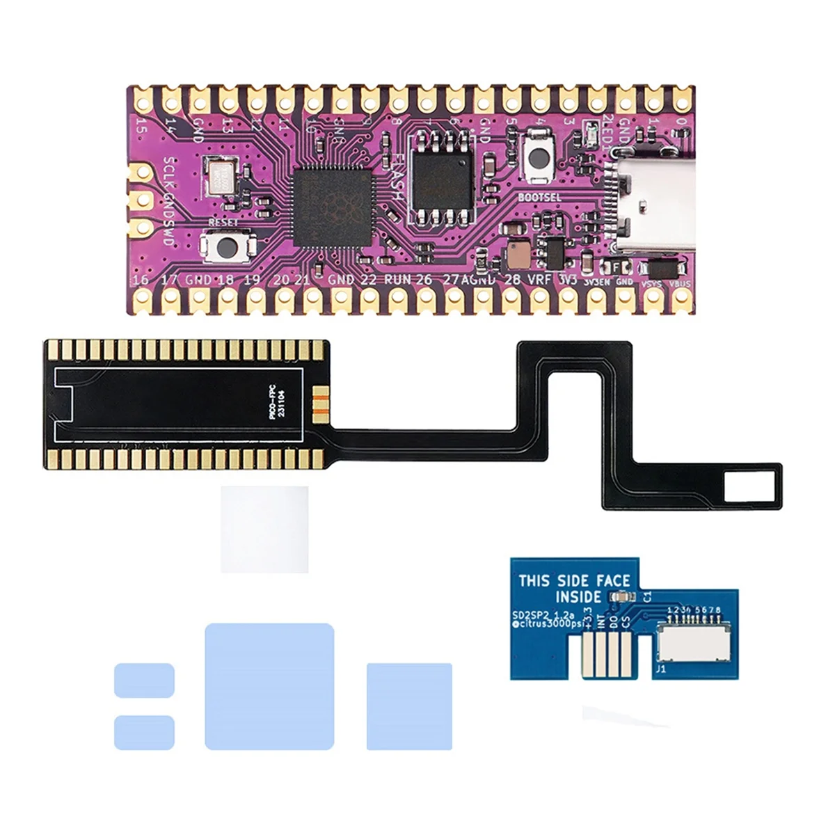 Picoboot Flex Cable for Gamecube/ Raspberry Pi Pico Board with SD2SP2 Pro Adapter for NGC Game Accessories-B