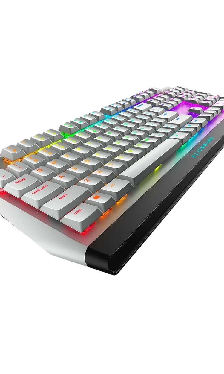A Lienware AW510K USB Wired RGB Mechanical Keyboard Black/White Gaming Peripherals Workstations Stock Made in China Windows