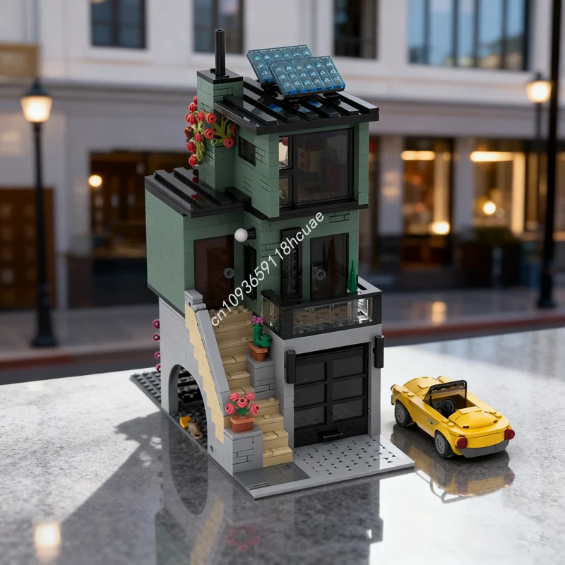 1305 قطعة MOC وسط المدينة لوفت وحدات نموذج اللبنات العمارة هدية الكريسماس تجميع لتقوم بها بنفسك فكرة الطوب الاطفال اللعب عيد ميلاد #1