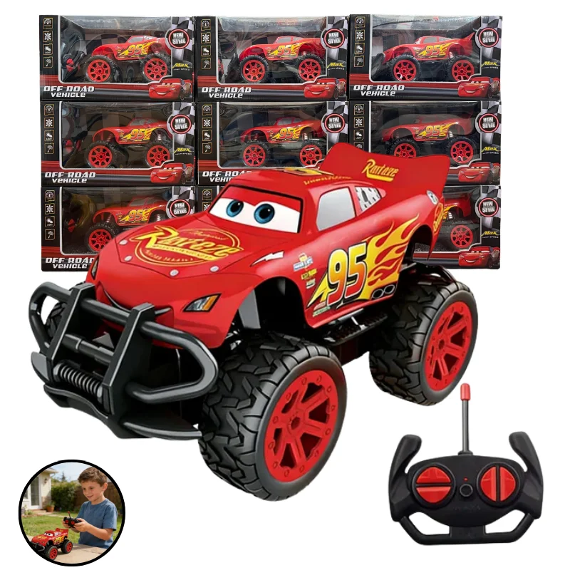 

Hot Disney Pixar Cars Electric Toy Car | Lightning McQueen Channel 4 off-road Remote Control Car | Model Car Toy Birthday Gift