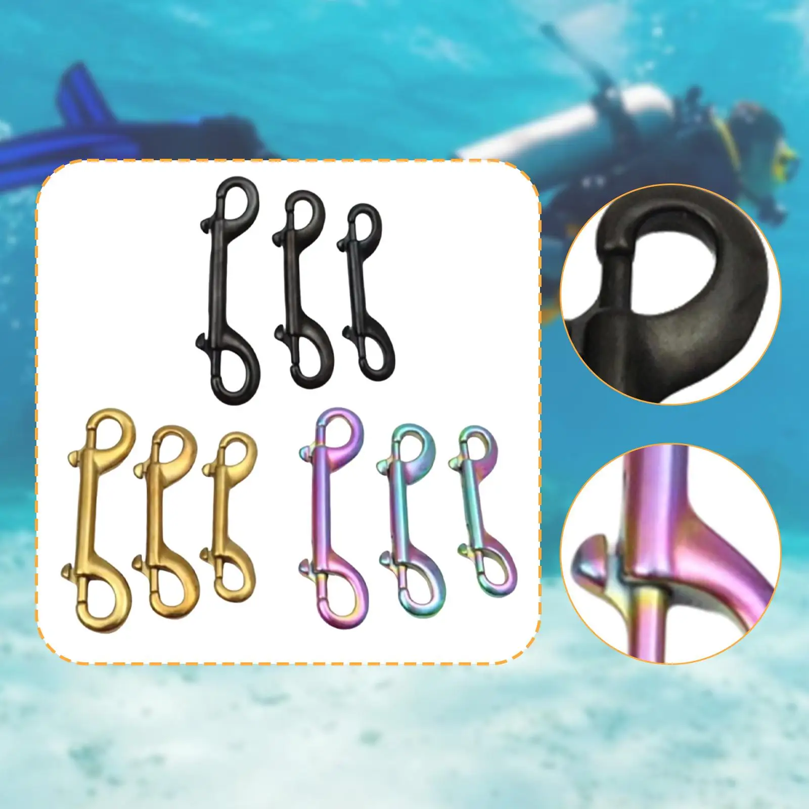 Double Ended Snap Clip Marine Fastener for Dog Leash Equine Water Bucket