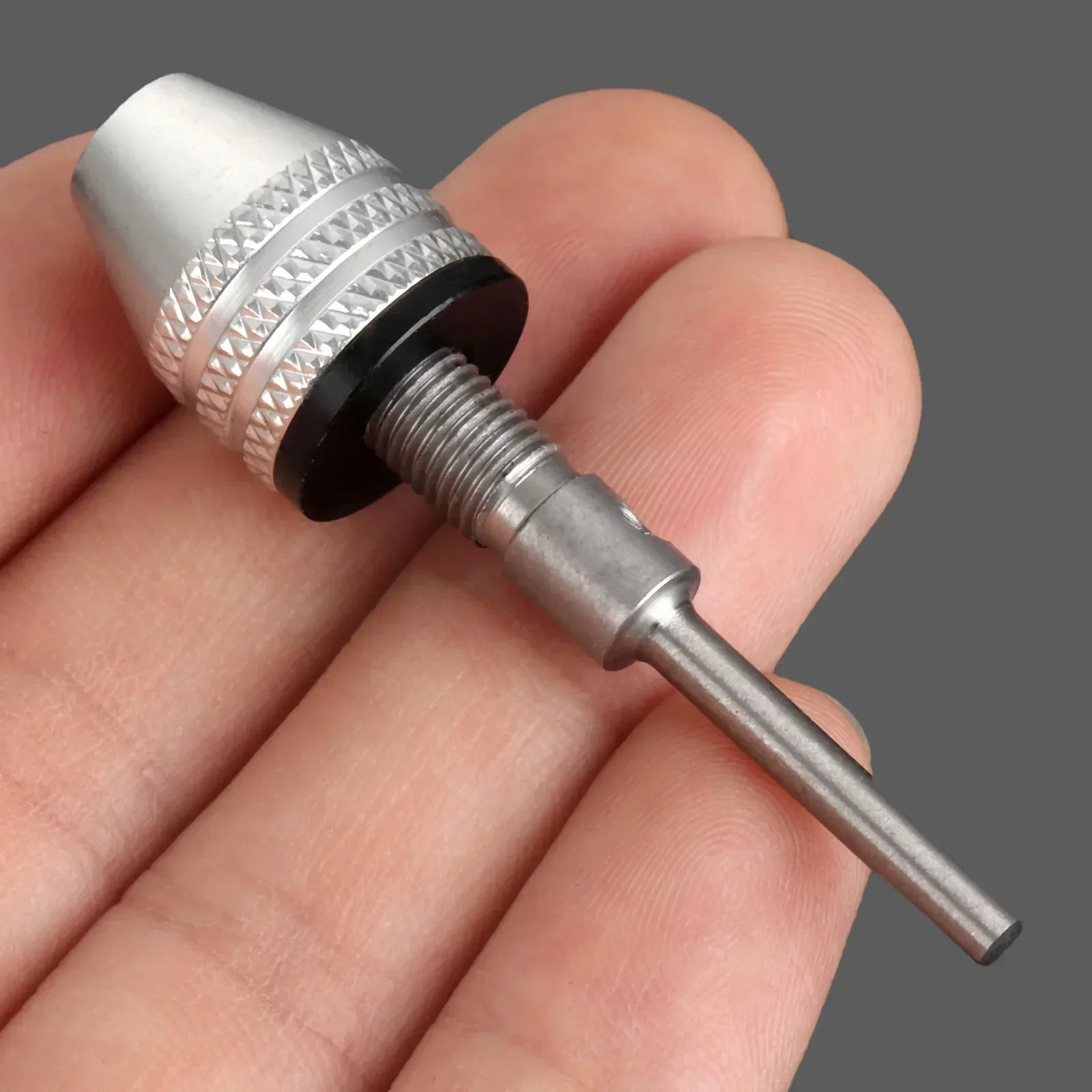 Aluminum 0.3-3.4mm 3mm Round Shank Engraving Machine Conversion Drill Chuck Adapter for Electric Screwdriver Power Impact Driver