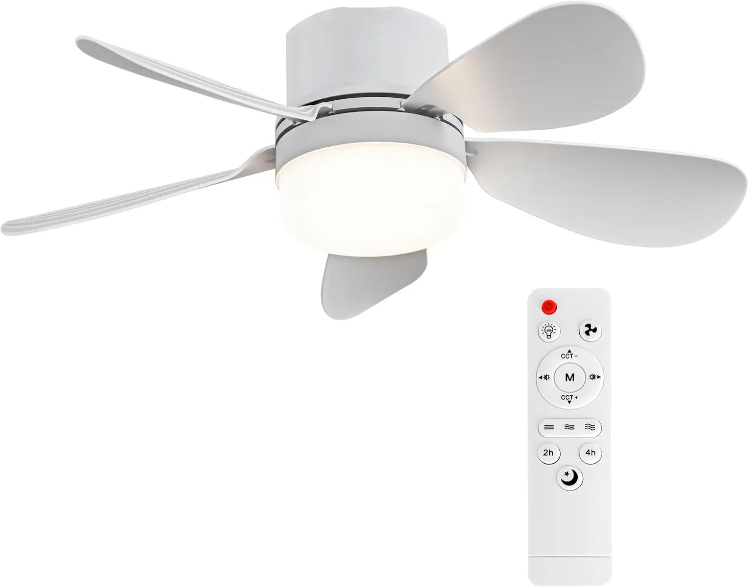 

Socket Fan Light with Remote Control Portable Ceiling Fan with Lights for Bedroom Kitchen Living Room with Dimming Function