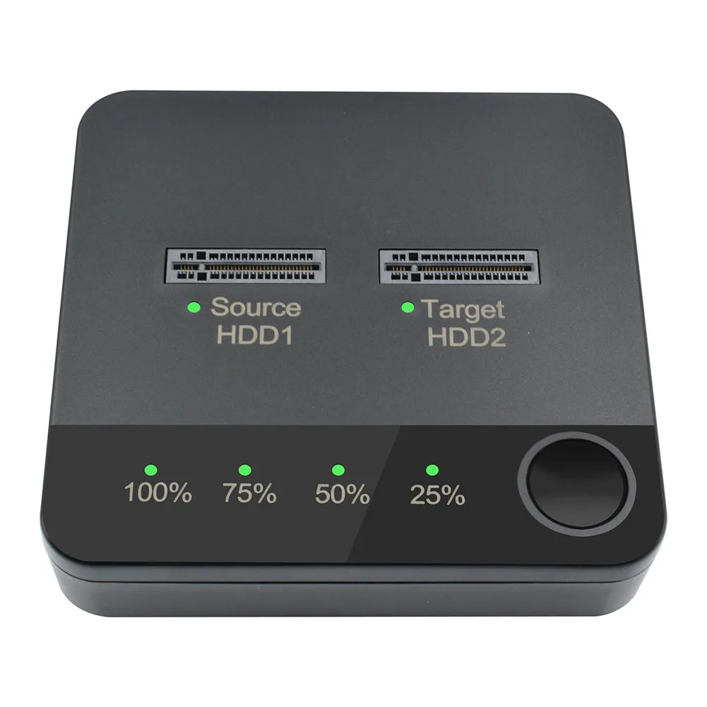 SSD-duplicator voor harde schijf met LED-indicator Dockingstation voor harde schijven Gegevensoverdracht met dubbele rotoren Lezen voor gegevens opslaan