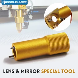 Kindgelaser-herramienta para quitar e instalar tuercas de bloqueo de tubo de lente y espejo Reflector, tuerca de fijación para cabezal láser de la serie K40