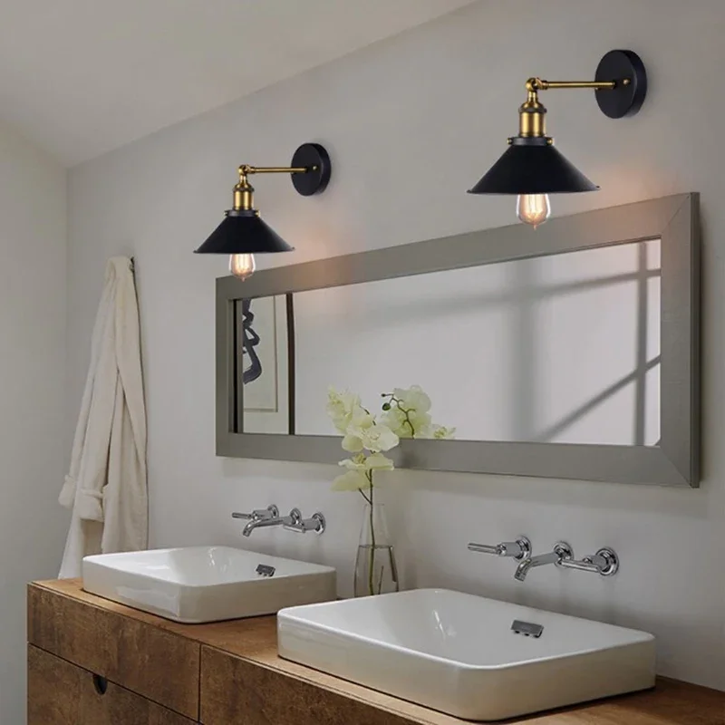 American Industrial Retro Wall Lamp Aisle Creative Bedside Lamp Outdoor Balcony Bar Stairs Corridor Wall Lamp Mirror Front Light