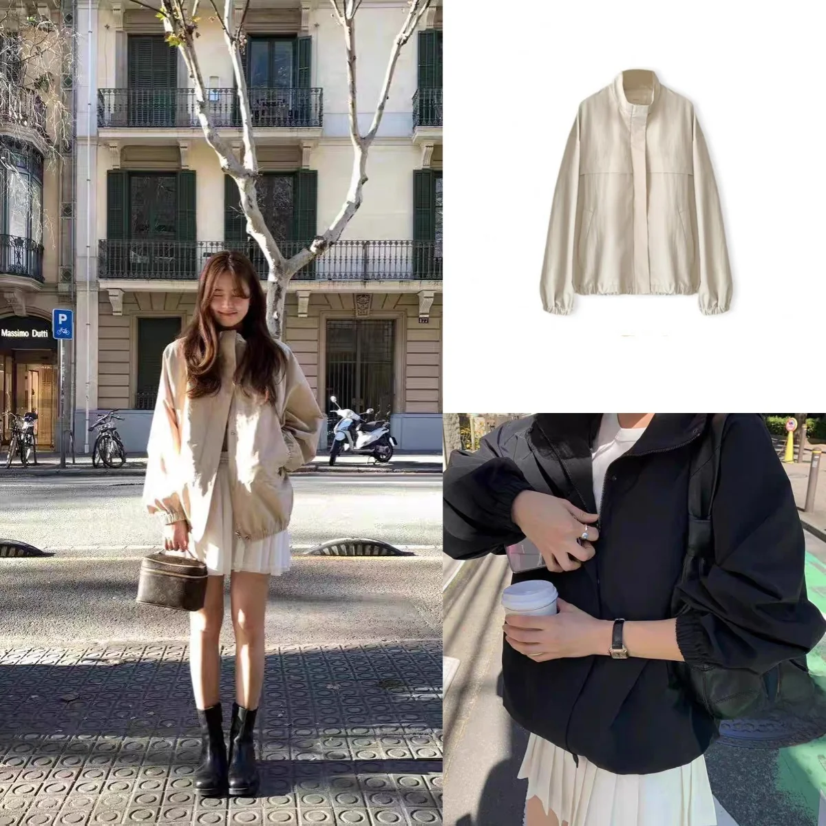 

Повседневная верхняя одежда Jaet с капюшоном, женская универсальная простая осенняя одежда, Новое поступление, хлопковая длинная застежка-молния све...