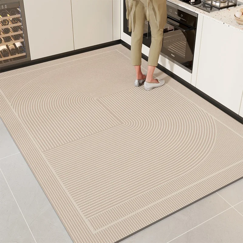 

Kitchen Carpet Large Rug Pvc Floor Mat Leather Waterproof Oil-proof Foot Mats Non-slip Area Rugs Home Alfombra De Cocina 주방 카펫