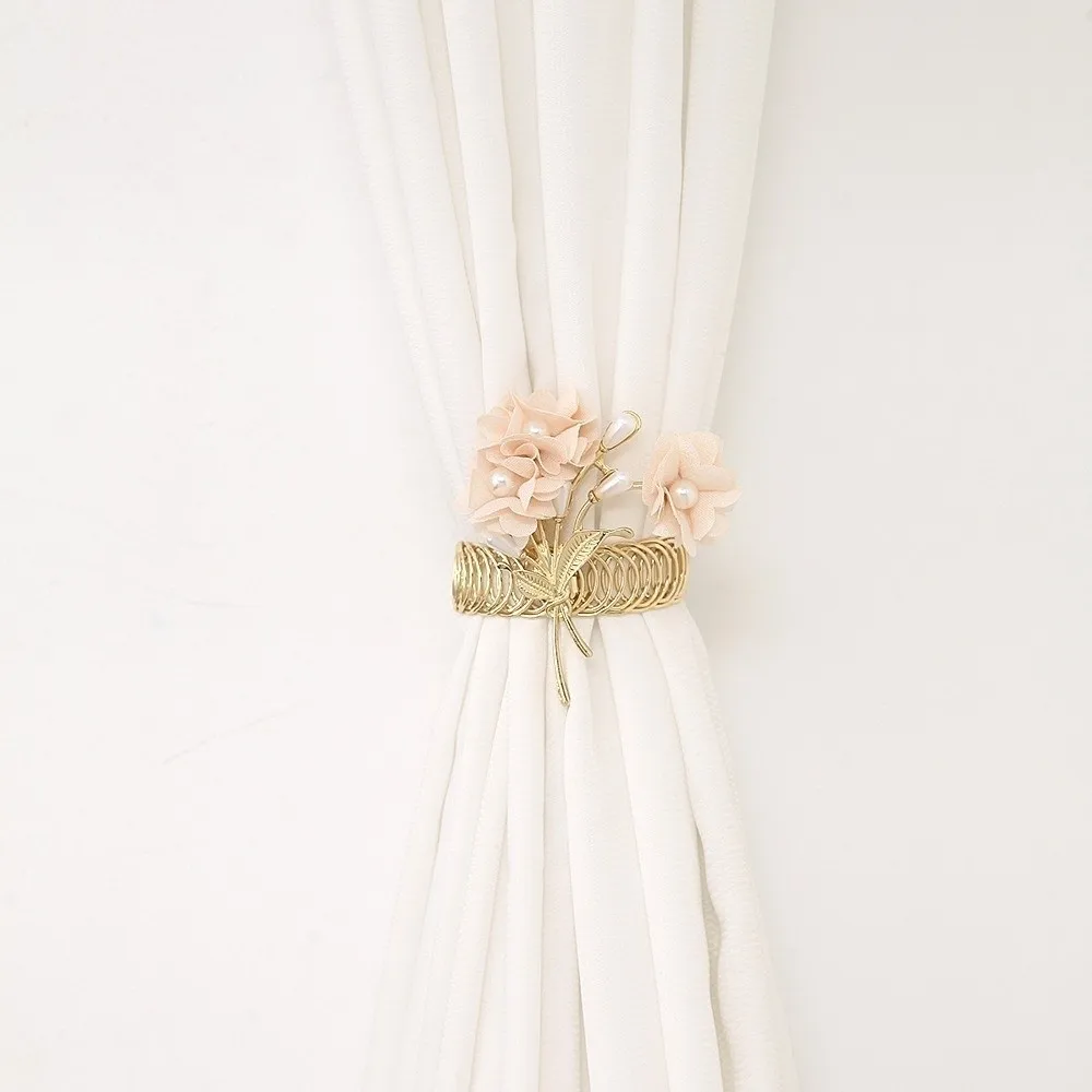 Adjustable Metal Curtain Clips Flower Shape Beautifully Curtain Tiebacks Exquisite Curtains Tie Rope Living Room