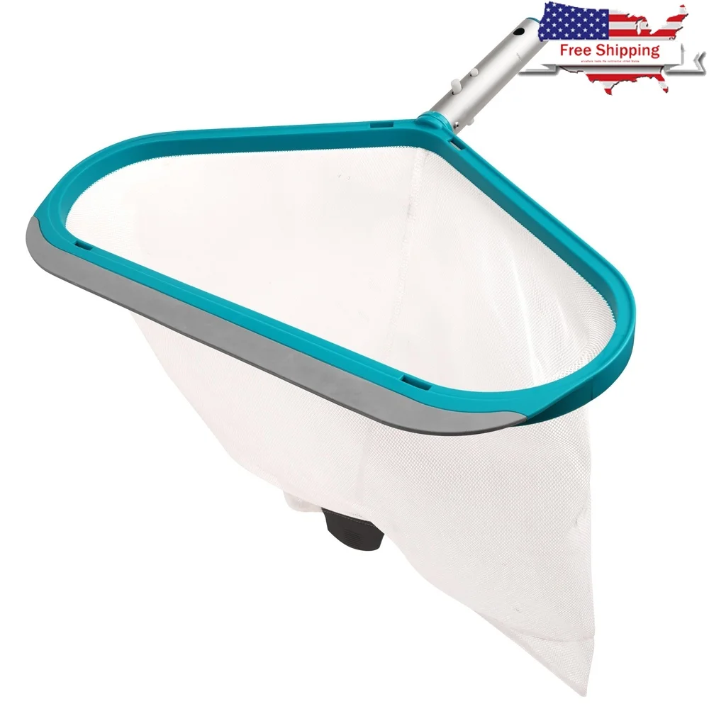 

Грабли для листьев бассейна с алюминиевой ручкой Зажим EZ Прочная сетка Легкое удаление мусора Идеальные бассейны Ванны Спа Резиновые края Защита поверхностей