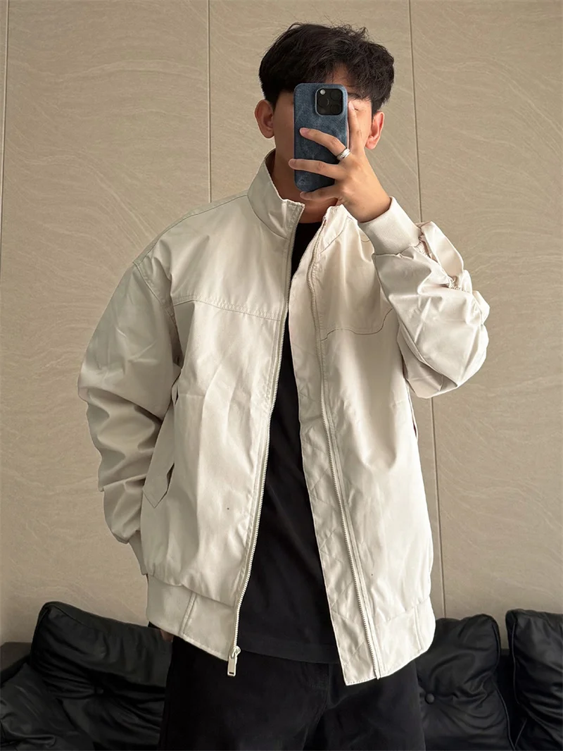 

Мужская бейсбольная куртка с воротником-стойкой American Sle, осенне-зимняя повседневная износостойкая полиэстеровая нейлоновая волокно Cosite