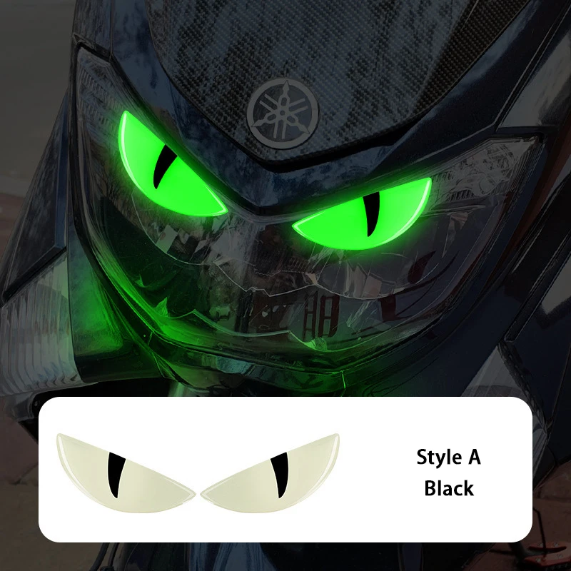 Lichtgevende 3D-decoratiestickers Devil Eyes Scooter motorfiets koplamp body trim universeel voor BMW Honda Yamaha Suzuki Vespa