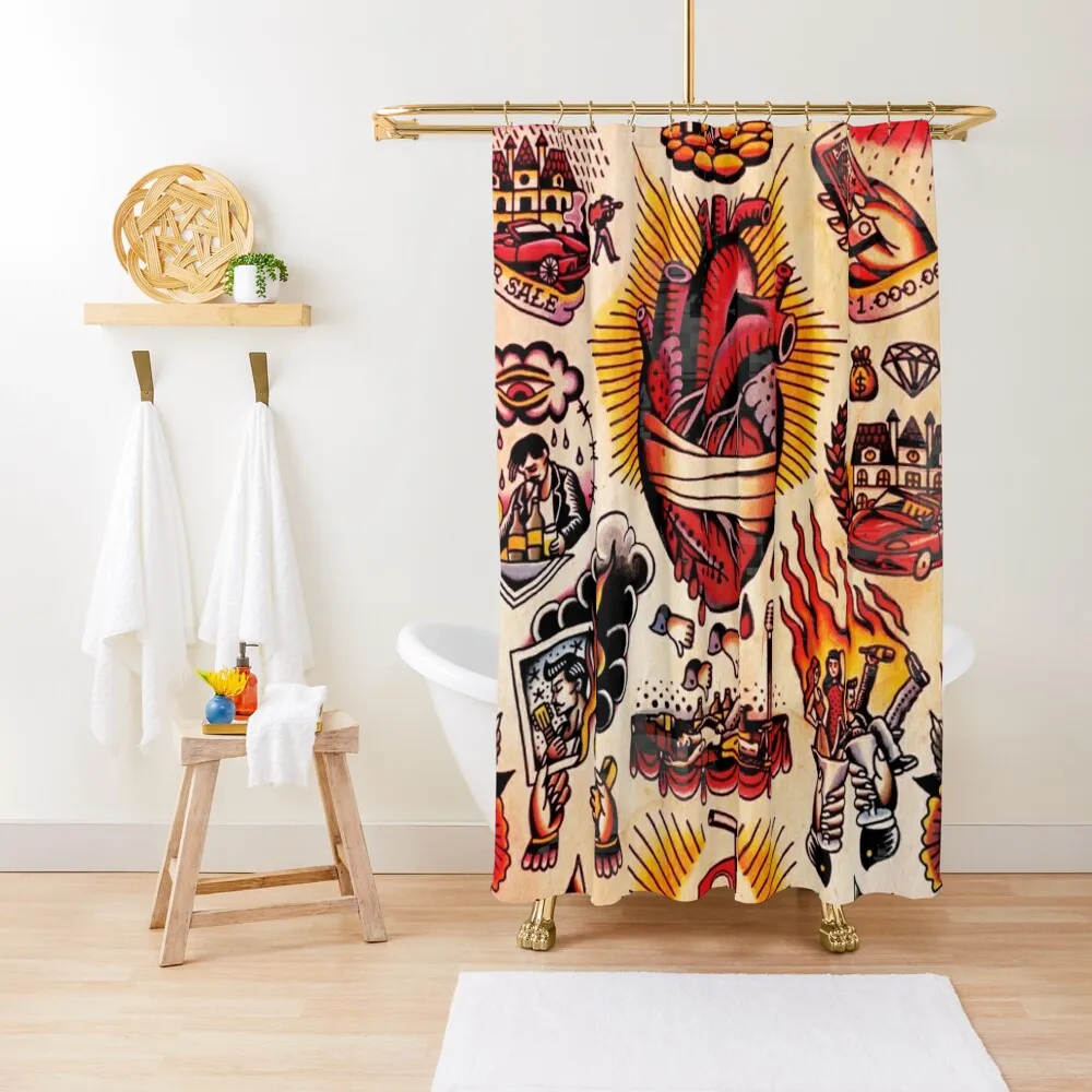 

A Tattooed Heart Shower Curtain Luxury Bathroom Shower For Shower Modern Accessory Bathrooms Elegant Bathroom Curtain