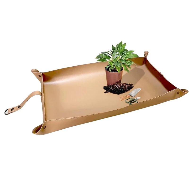 

Leather Plant Repotting Mat Waterproof Transplanting Mat Indoor Succulent Potting Mat Portable Gardening Mat, 30X18 Inch Durable