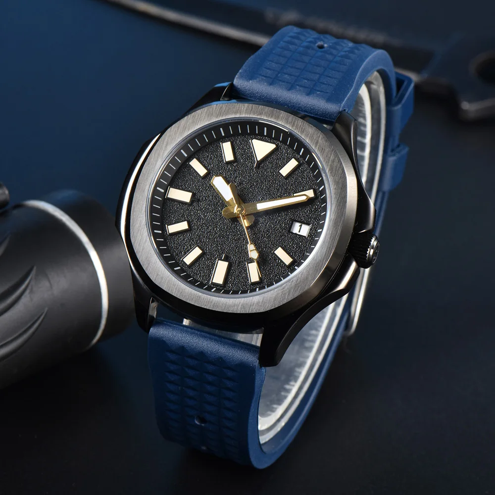 

Мужские спортивные часы 42 мм NH35A, корпус из нержавеющей стали 316L с PVD-покрытием черного цвета, сапфировое стекло, водонепроницаемые, с люминесцентным покрытием