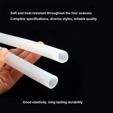 Industrial Grade White Silicone Rubber Hose Flexible Nontoxic Silicone Tube ID 2 3 4 5 6 7 8 9 10 12 13 -22mm 1/5M